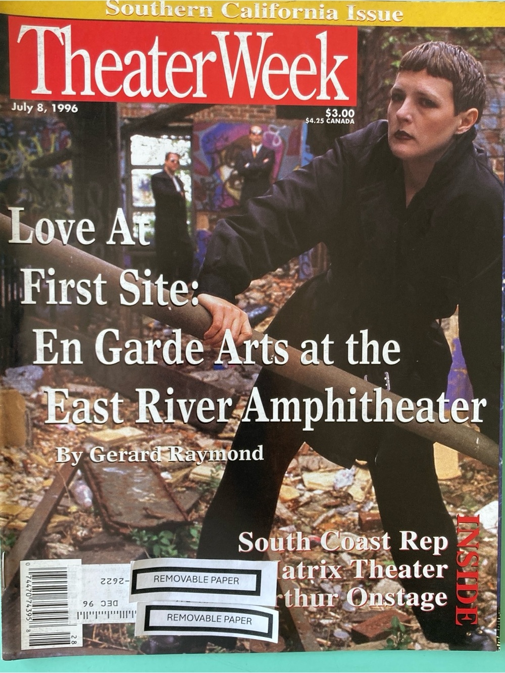 En Garde Arts Marin Mazzie -Bea Arthur Theater Week Magazine July 8 1996 Address